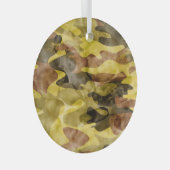 Abstrakte Wasserfarbe: Camouflage-Gefärbte Krawatt Ornament Aus Glas (Vorderseite Rechts)