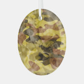 Abstrakte Wasserfarbe: Camouflage-Gefärbte Krawatt Ornament Aus Glas (Vorderseite links)