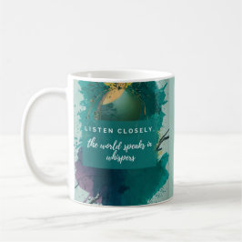 Abstrakte Wasserfarbe Chickadee - Aquamarine Tasse