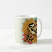 Abstrakte Wasserfarbe Chickadee - Bernstein Kaffeetasse (VorderseiteRechts)