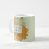 Abstrakte Wasserfarbe Chickadee - Bernstein Kaffeetasse (Vorderseite Links)