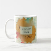 Abstrakte Wasserfarbe Chickadee - Bernstein Kaffeetasse (Links)