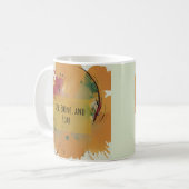 Abstrakte Wasserfarbe Chickadee - Bernstein Kaffeetasse (Vorderseite Links)