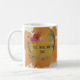 Abstrakte Wasserfarbe Chickadee - Bernstein Kaffeetasse