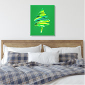 Abstrakte Wasserfarbe des Weihnachtsbaumes Leinwanddruck (Insitu (Schlafzimmer))