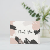 Abstrakte Wasserfarbe Einfache Dankeschön-Karte Postkarte (Stehend Vorderseite)