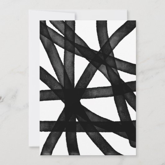 Abstrakte Wasserfarbe| Einladung zur Hochzeit (Rückseite)