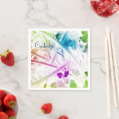 Abstrakte Wasserfarbe Floral Napkins Serviette (Beispiel)