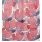 Abstrakte Wasserfarbe für Mohnblüten Duschvorhang (Vorderseite)