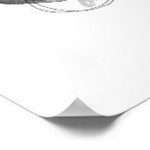 Abstrakte Wasserfarbe geometrisch, Abstrakt, minim Poster (Ecke)