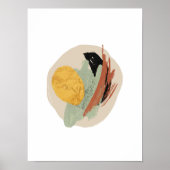 Abstrakte Wasserfarbe geometrisch, Abstrakt, minim Poster (Vorne)
