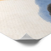 Abstrakte Wasserfarbe geometrisch, Abstrakt, minim Poster (Ecke)