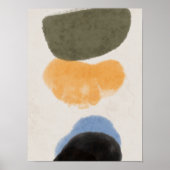 Abstrakte Wasserfarbe geometrisch, Abstrakt, minim Poster (Vorne)