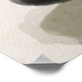 Abstrakte Wasserfarbe geometrisch, Abstrakt, minim Poster (Ecke)