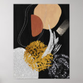 Abstrakte Wasserfarbe geometrisch, Abstrakt, minim Poster (Vorne)