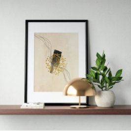 Abstrakte Wasserfarbe geometrisch, Abstrakt, minim Poster