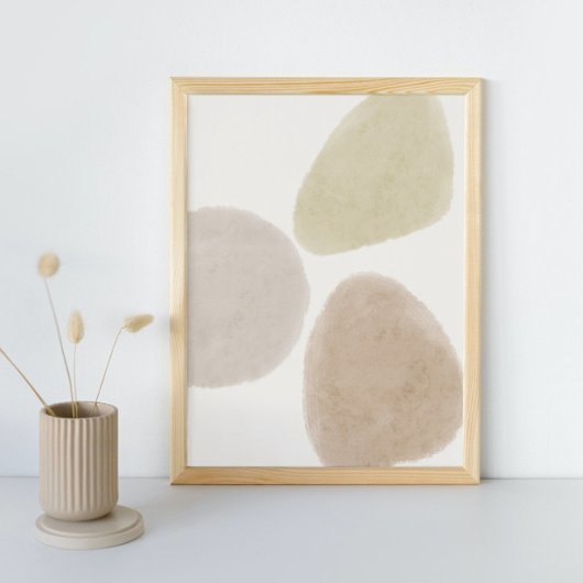 Abstrakte Wasserfarbe geometrisch, Abstrakt, minim Poster