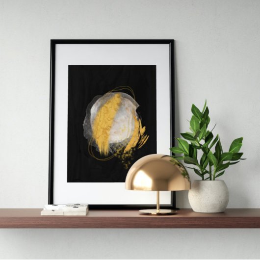 Abstrakte Wasserfarbe geometrisch, Abstrakt, minim Poster