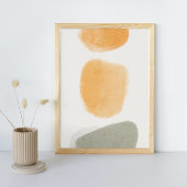 Abstrakte Wasserfarbe geometrisch, Abstrakt, minim Poster