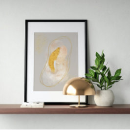 Abstrakte Wasserfarbe geometrisch, Abstrakt, minim Poster