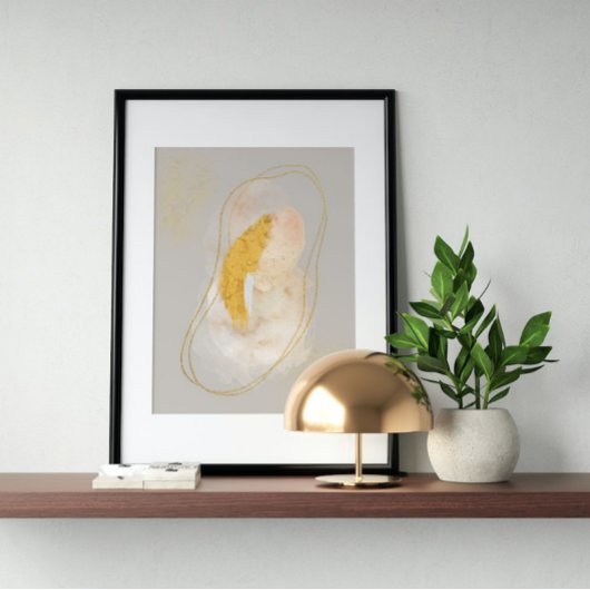 Abstrakte Wasserfarbe geometrisch, Abstrakt, minim Poster