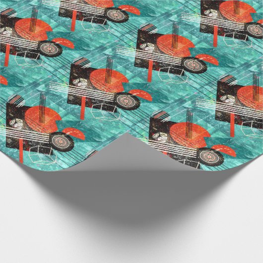 Abstrakte Wasserfarbe, geometrische farbige Formen Geschenkpapier (Ecke)