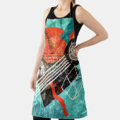 Abstrakte Wasserfarbe, geometrische farbige Formen Schürze (InSitu)