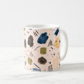Abstrakte Wasserfarbe: Geometrisches Tintenmuster. Kaffeetasse (VorderseiteRechts)