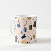 Abstrakte Wasserfarbe: Geometrisches Tintenmuster. Kaffeetasse (Vorderseite Links)