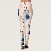 Abstrakte Wasserfarbe: Geometrisches Tintenmuster. Leggings (Rückseite)