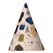 Abstrakte Wasserfarbe: Geometrisches Tintenmuster. Partyhütchen (Rechts)