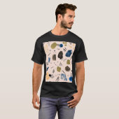 Abstrakte Wasserfarbe: Geometrisches Tintenmuster. T-Shirt (Vorne ganz)