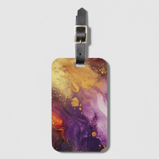 Abstrakte Wasserfarbe Gepäckanhänger (Vorderseite Vertikal)
