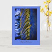 Abstrakte Wasserfarbe, glücklich zum Geburtstag Karte (Gelbe Blume)