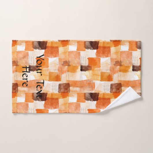 Abstrakte Wasserfarbe, Herbst Palette Handtuch (Handtuch)