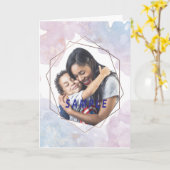 Abstrakte Wasserfarbe Hexagon Rahmen Muttertag Karte (Gelbe Blume)