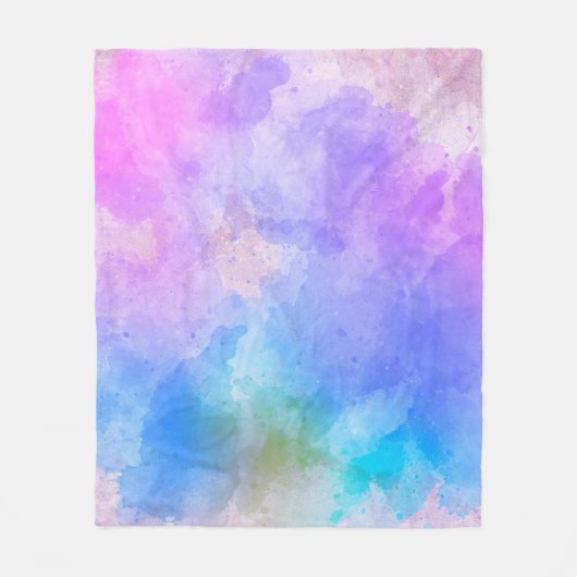 Abstrakte Wasserfarbe Hintergrundkunst Fleecedecke (Vorderseite)