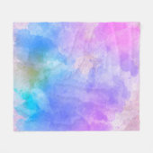 Abstrakte Wasserfarbe Hintergrundkunst Fleecedecke (Vorderseite (Horizontal))