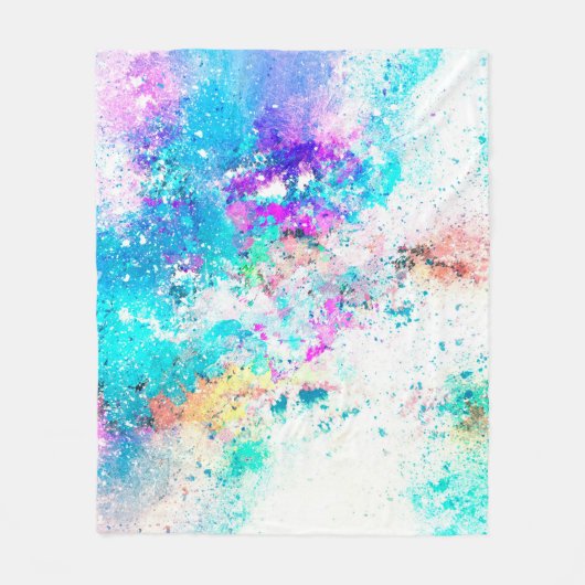 Abstrakte Wasserfarbe Hintergrundkunst Fleecedecke (Vorderseite)