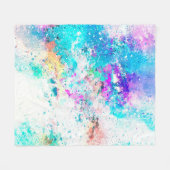 Abstrakte Wasserfarbe Hintergrundkunst Fleecedecke (Vorderseite (Horizontal))