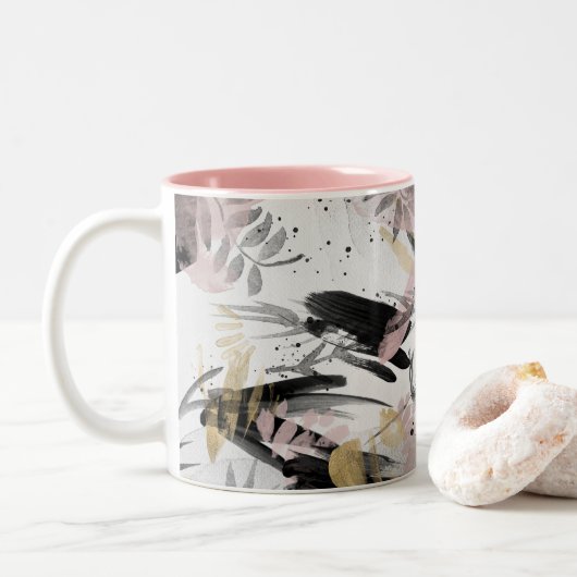 Abstrakte Wasserfarbe I Tasse (Mit Donut)