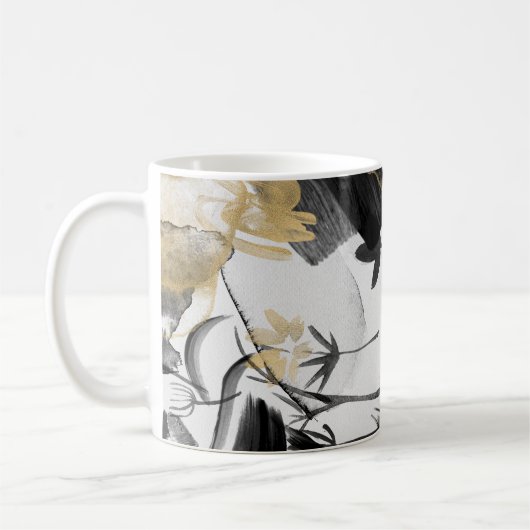 Abstrakte Wasserfarbe IV Tasse (Links)