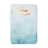 Abstrakte Wasserfarbe Koi Fisch Serenity Badematte (Vorderseite Vertikal)