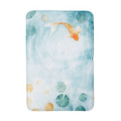 Abstrakte Wasserfarbe Koi Fisch Serenity Badematte (Vorderseite Vertikal)