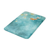 Abstrakte Wasserfarbe Koi Fisch Serenity Badematte (Schrägansicht)