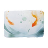 Abstrakte Wasserfarbe Koi Fisch Serenity Badematte (Vorderseite)
