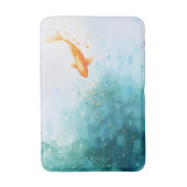 Abstrakte Wasserfarbe Koi Fisch Serenity Badematte (Vorderseite Vertikal)