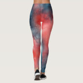 Abstrakte Wasserfarbe Kosmische Szene Leggings (Rückseite)