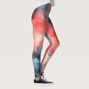 Abstrakte Wasserfarbe Kosmische Szene Leggings