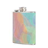 Abstrakte Wasserfarbe Kunst Flachmann (Links)
